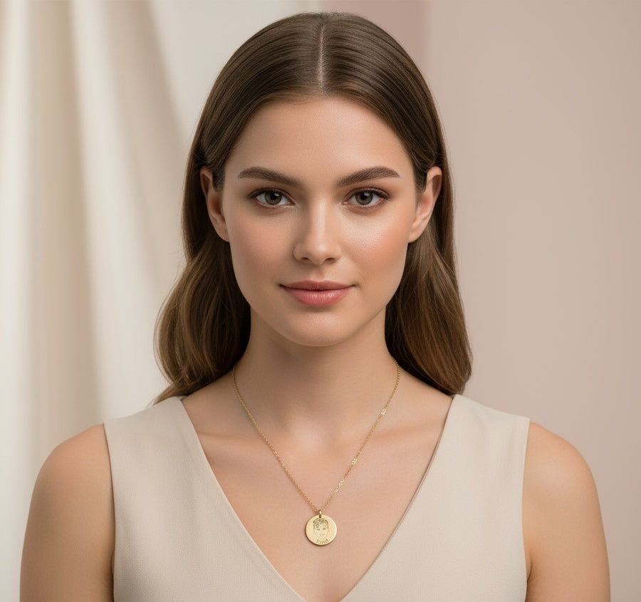 Collar Moneda Personalizable Foto