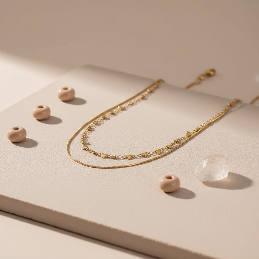 Collar Doble Amor de Acero