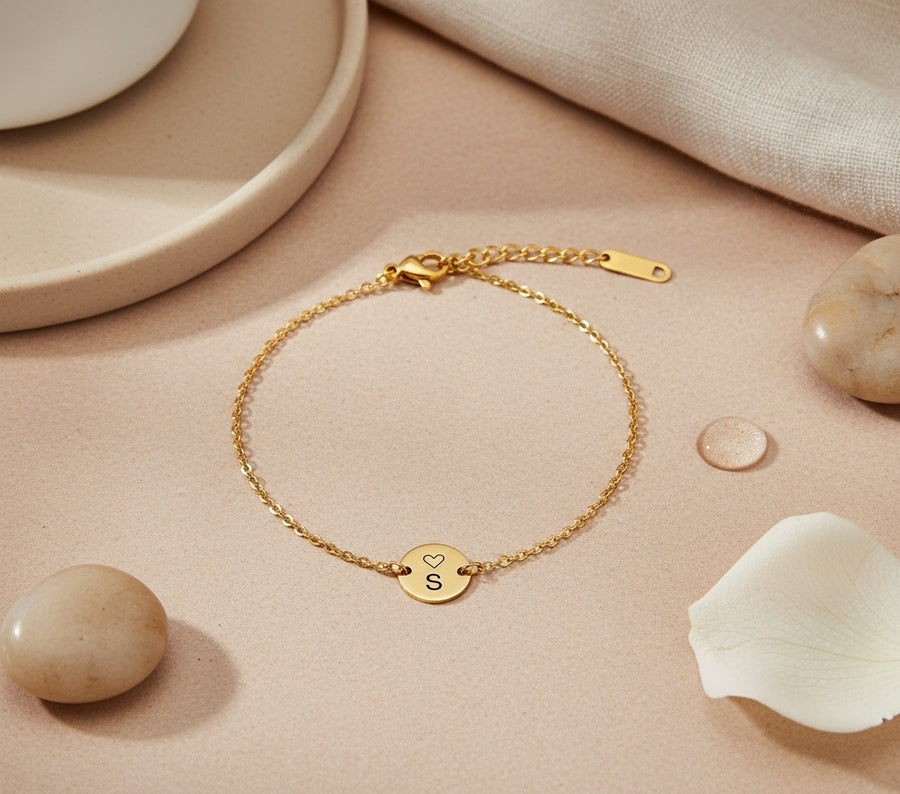 Pulsera Inicial con Corazón