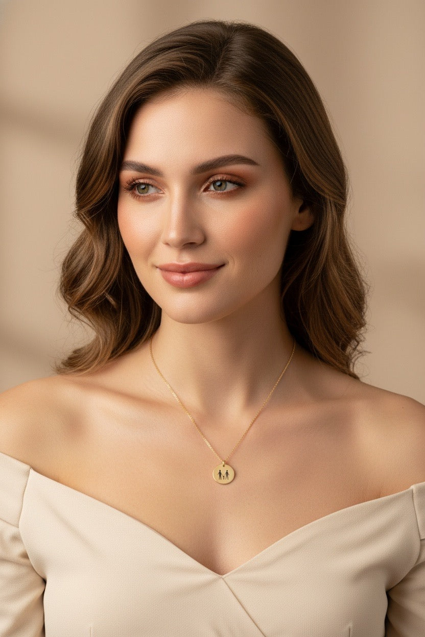 Collar Monedita Serie Familia