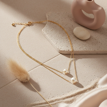 Cargar imagen en el visor de la galería, Collar Doble Perlas