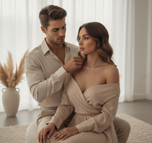 Cargar imagen en el visor de la galería, Collar Curva de Perlitas