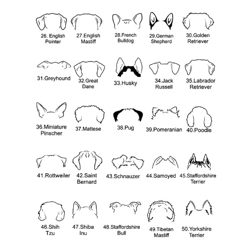 Collar Monedita Personalizable Orejas de Perrito